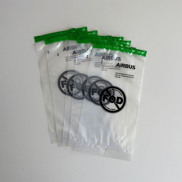 FOD-marked slider ziplock bags FOD-marked slider ziplock bags